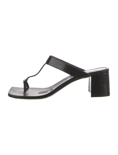 Dries Van Noten Leather T-Strap Sandals
