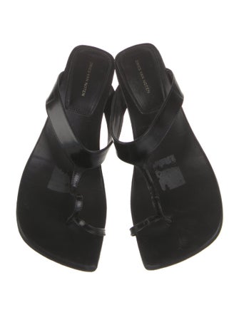 Dries Van Noten Leather T-Strap Sandals