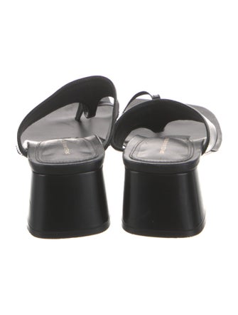 Dries Van Noten Leather T-Strap Sandals