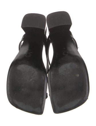 Dries Van Noten Leather T-Strap Sandals