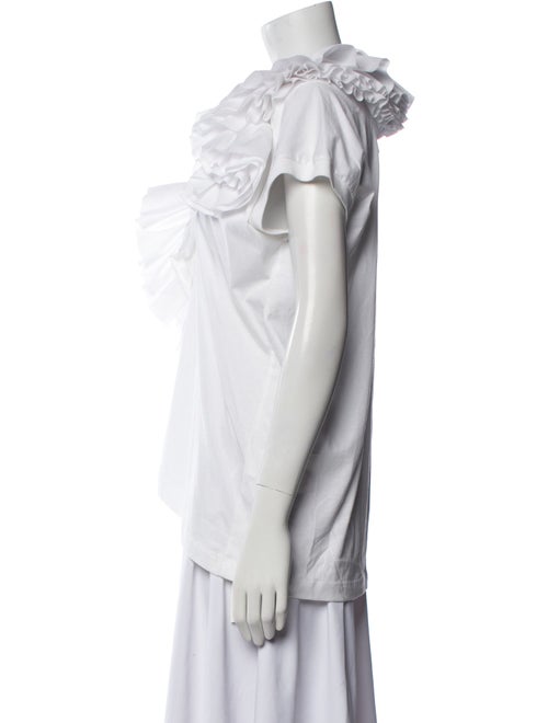 Dries Van Noten V-Neck Short Sleeve Blouse