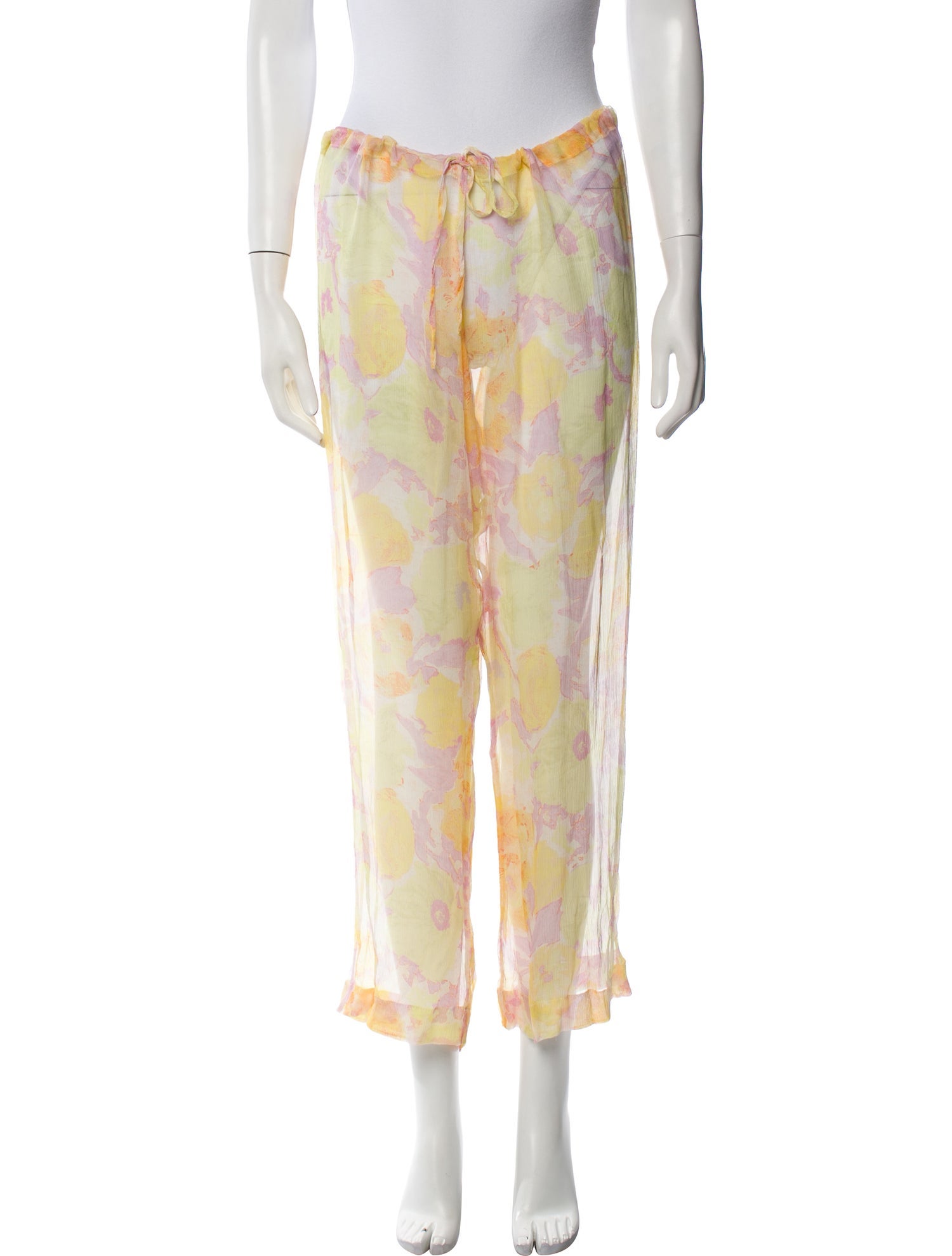 Dries Van Noten Silk Wide Leg Pants