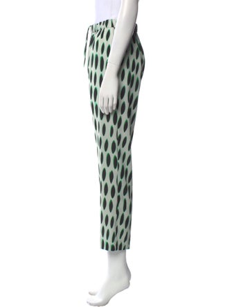 Dries Van Noten Polka Dot Print Straight Leg Pants