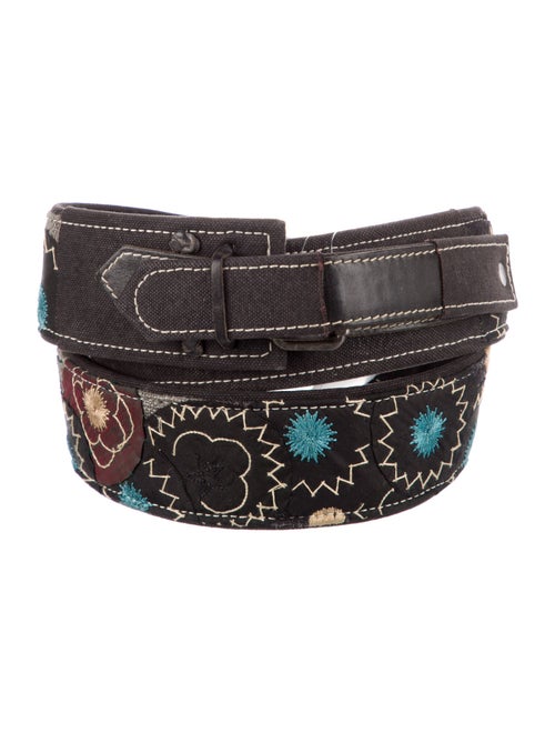 Dries Van Noten Wide Embroidered Accent Belt