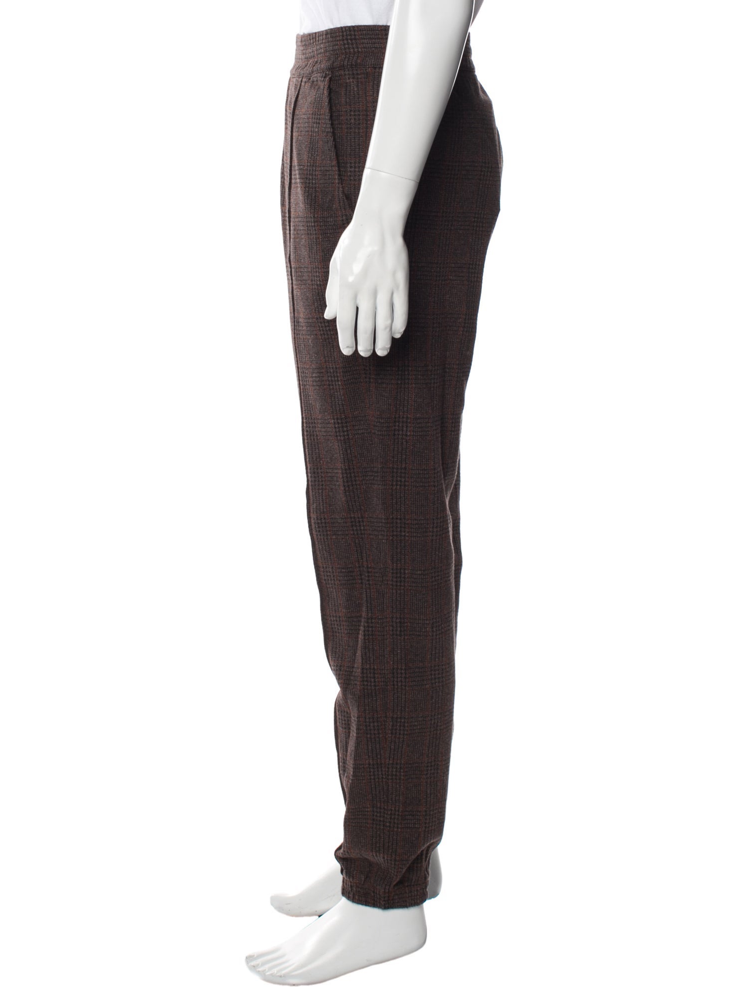 Dries Van Noten Plaid Print Joggers