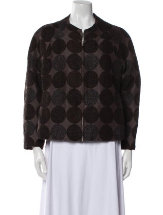 Dries Van Noten Wool Polka Dot Print Jacket