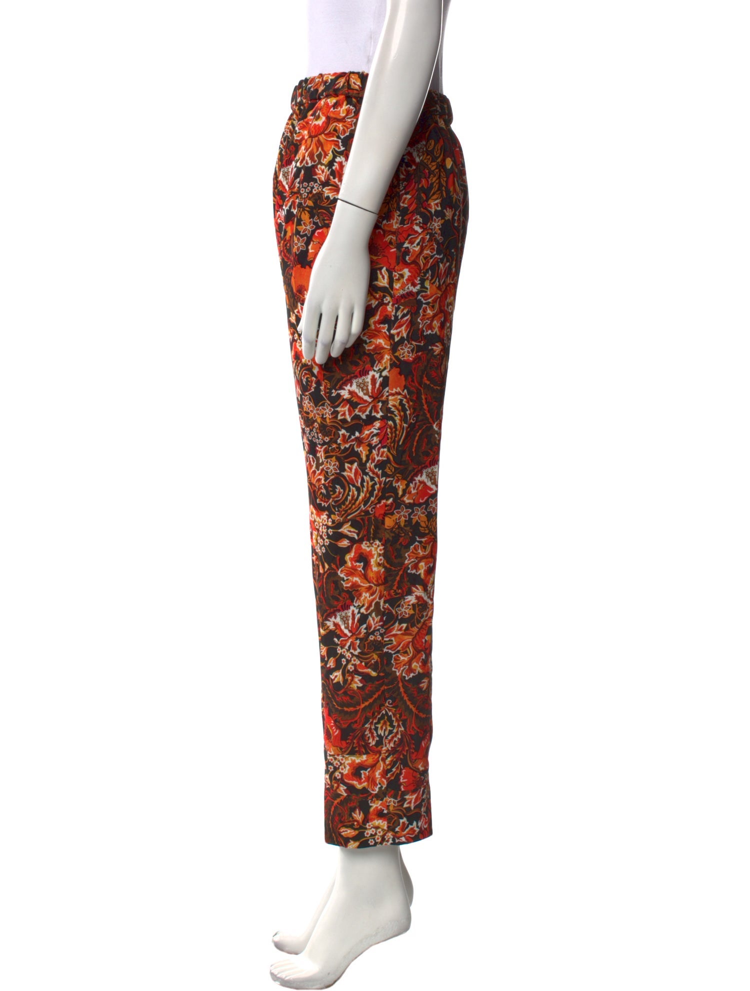 Dries Van Noten Floral Print Straight Leg Pants