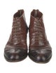 Dries Van Noten Crocodile Animal Print Lace-Up Boots