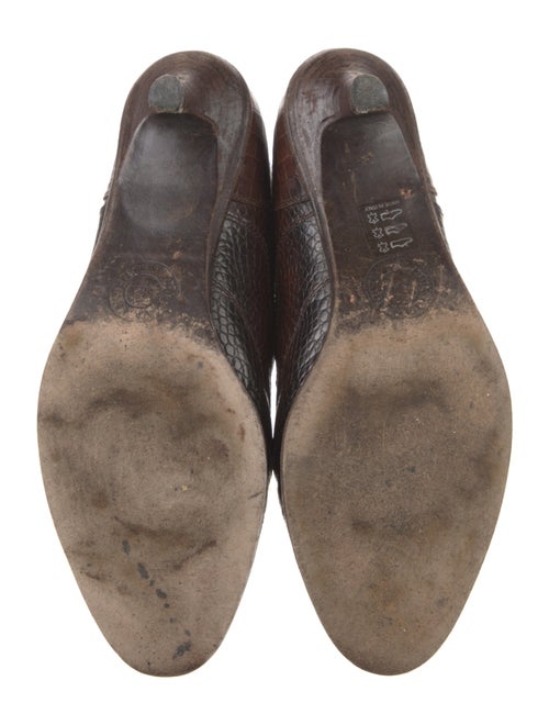 Dries Van Noten Crocodile Animal Print Lace-Up Boots