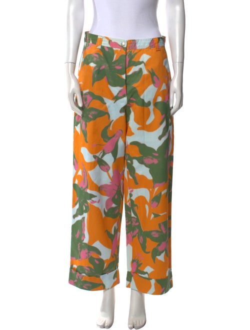 Dries Van Noten Printed Wide Leg Pants
