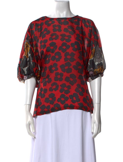 Dries Van Noten Silk Printed Blouse