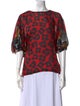 Dries Van Noten Silk Printed Blouse