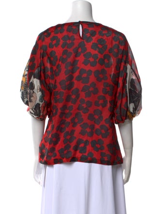 Dries Van Noten Silk Printed Blouse