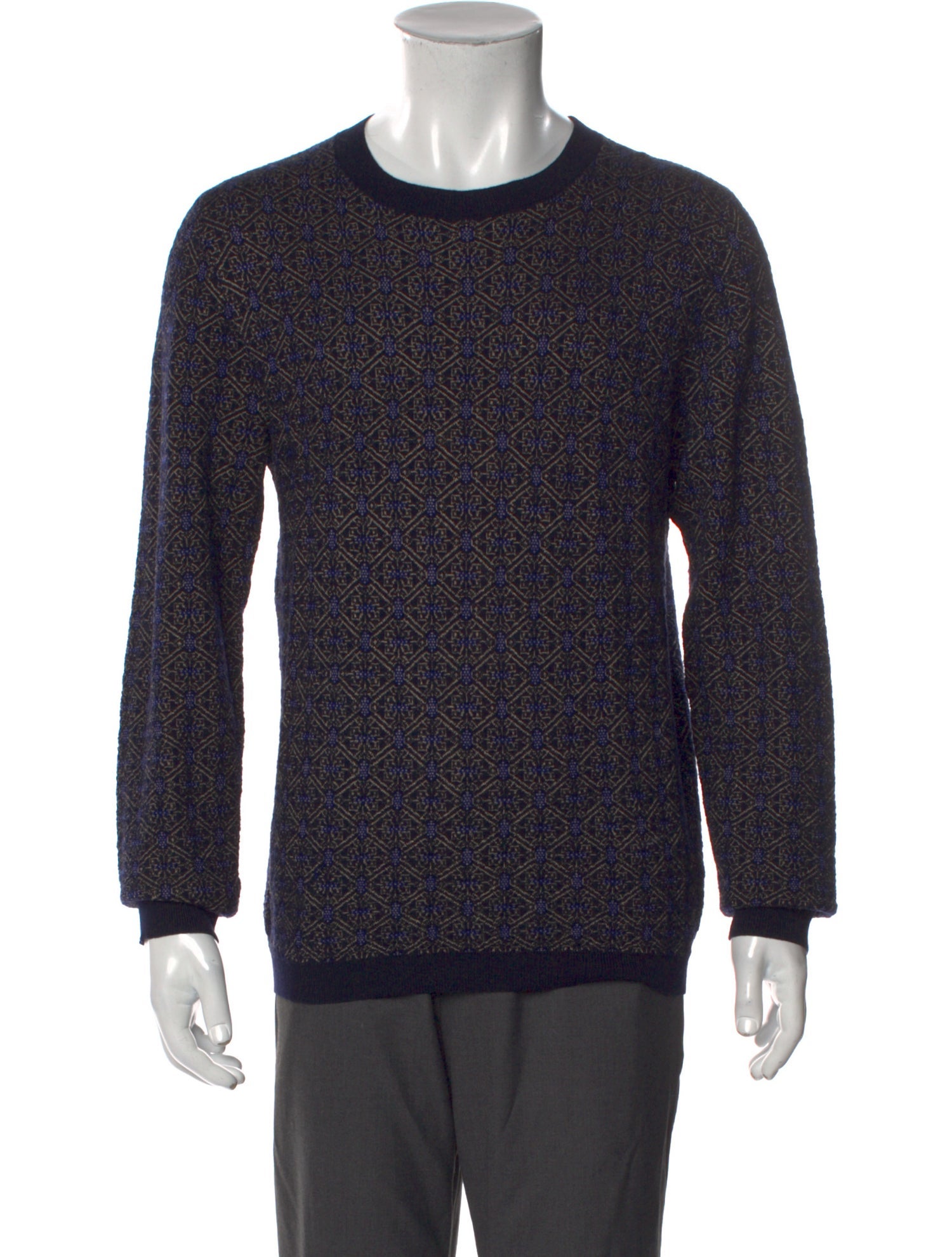 Dries Van Noten Printed Crew Neck Pullover