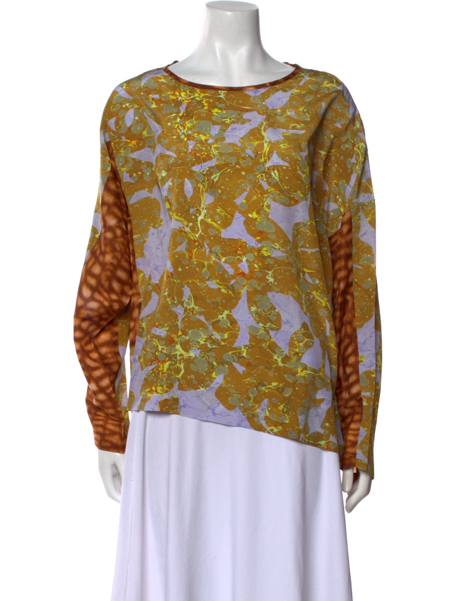 Dries Van Noten Silk Printed Sweatshirt