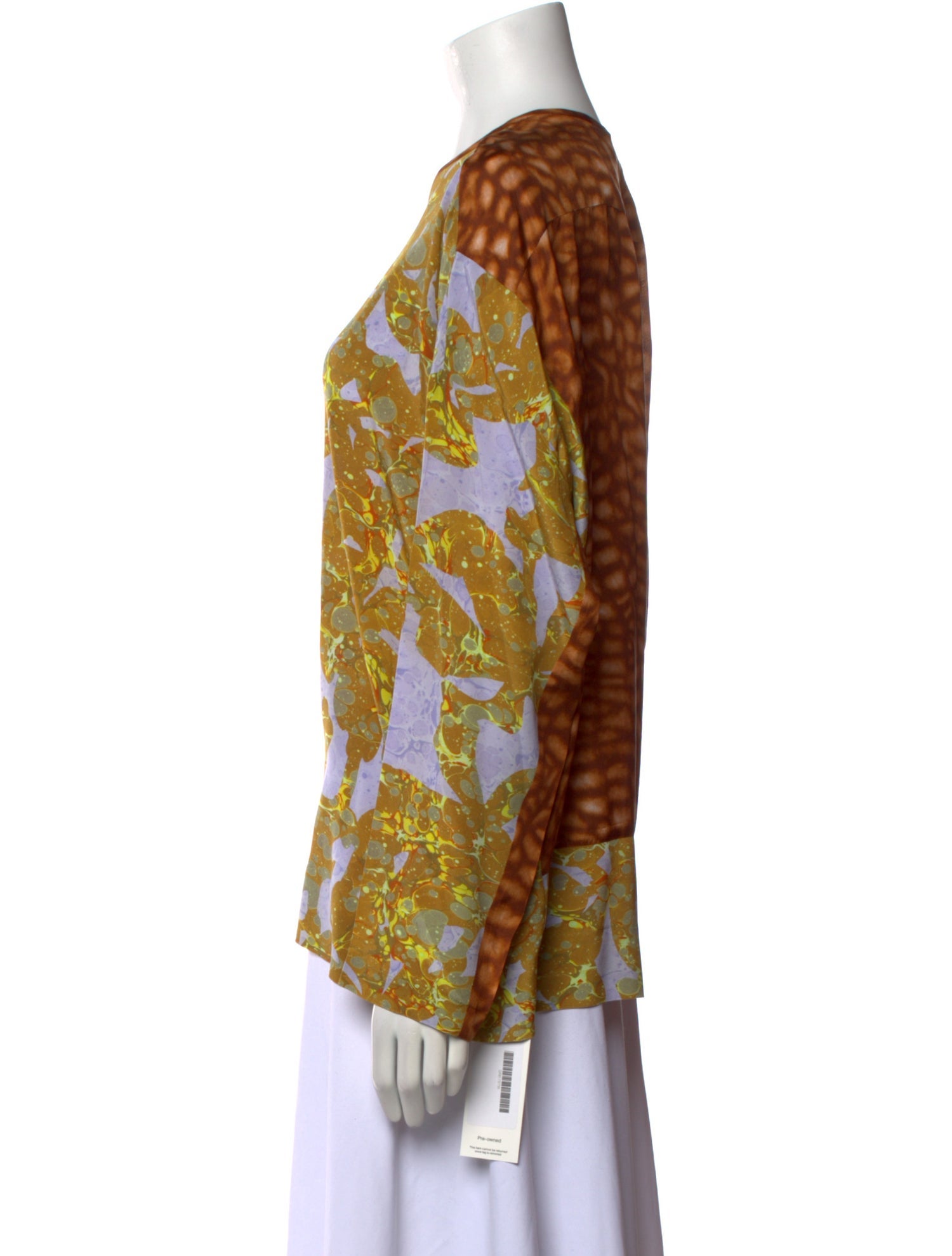 Dries Van Noten Silk Printed Sweatshirt