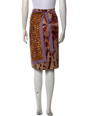 Dries Van Noten Silk Knee-Length Skirt