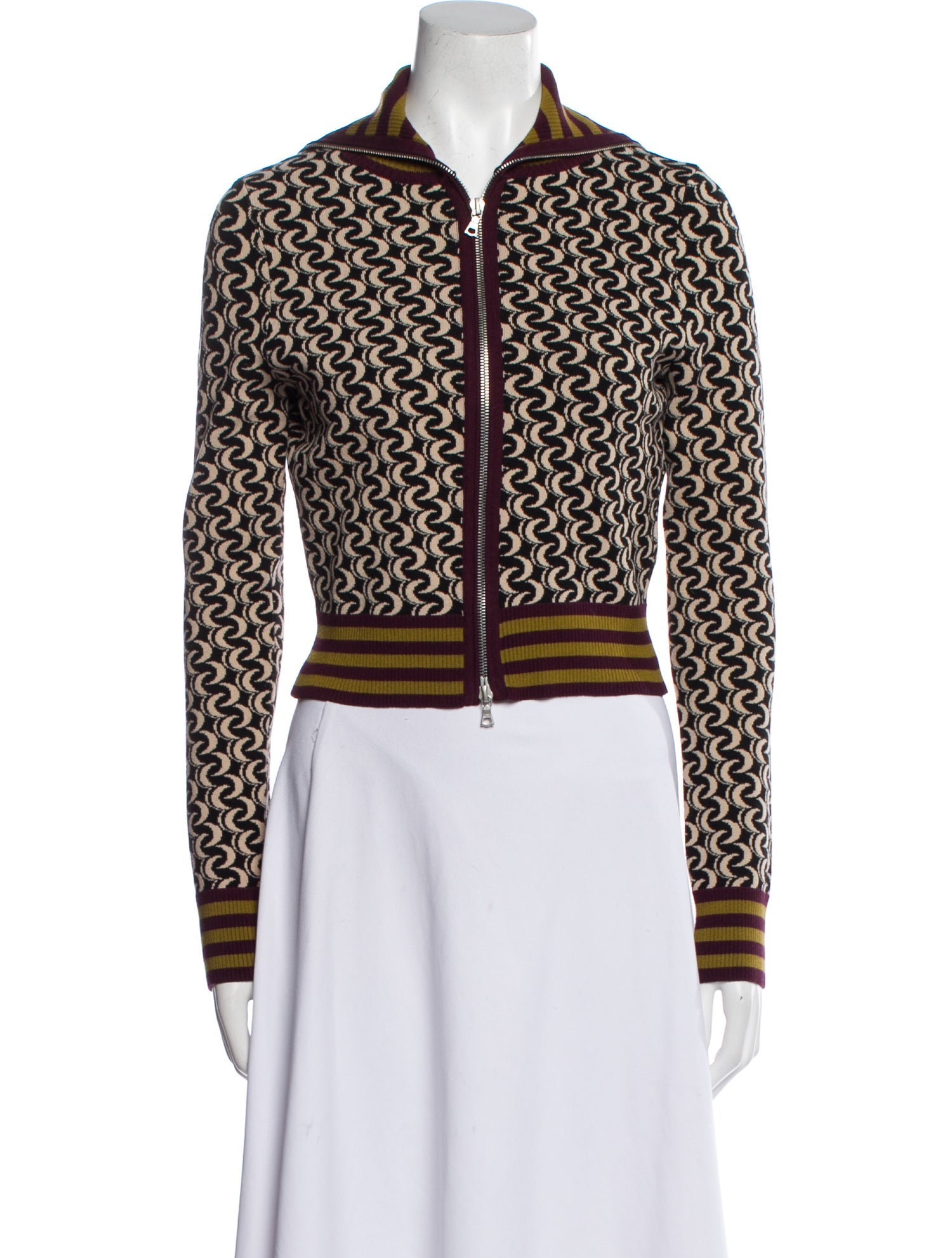 Dries Van Noten Striped Bomber Jacket