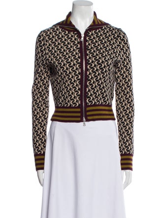 Dries Van Noten Striped Bomber Jacket