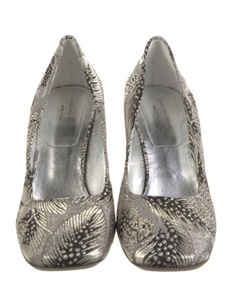 Dries Van Noten Canvas Printed Pumps