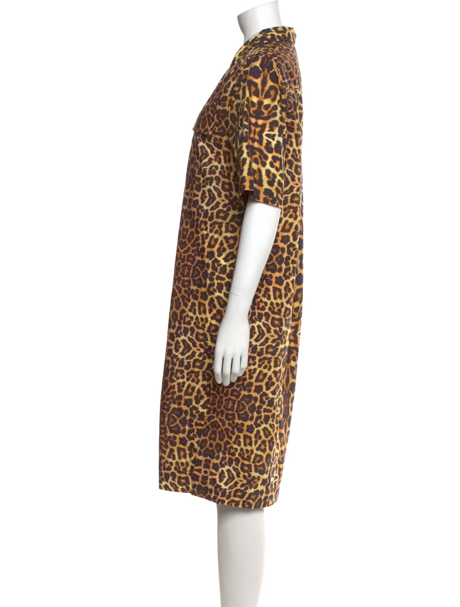 Dries Van Noten Animal Print Midi Length Dress