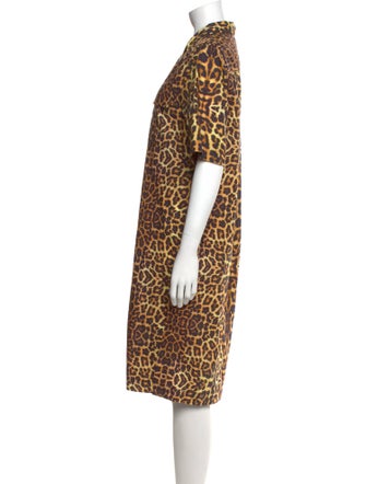 Dries Van Noten Animal Print Midi Length Dress