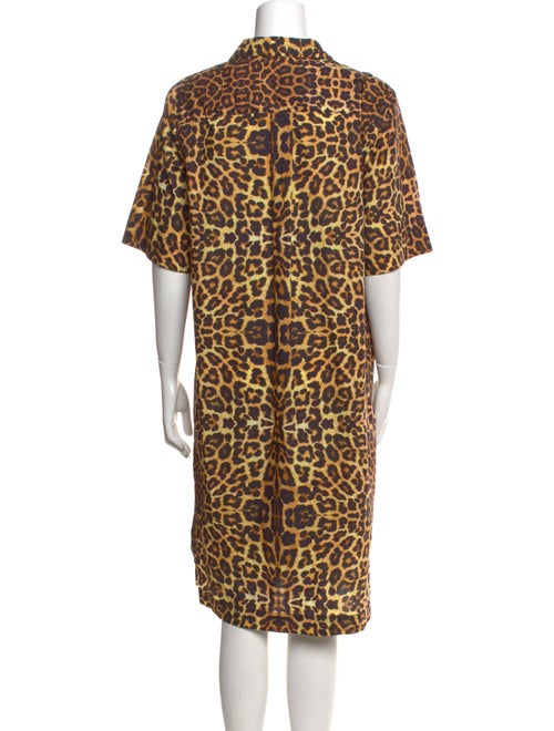 Dries Van Noten Animal Print Midi Length Dress