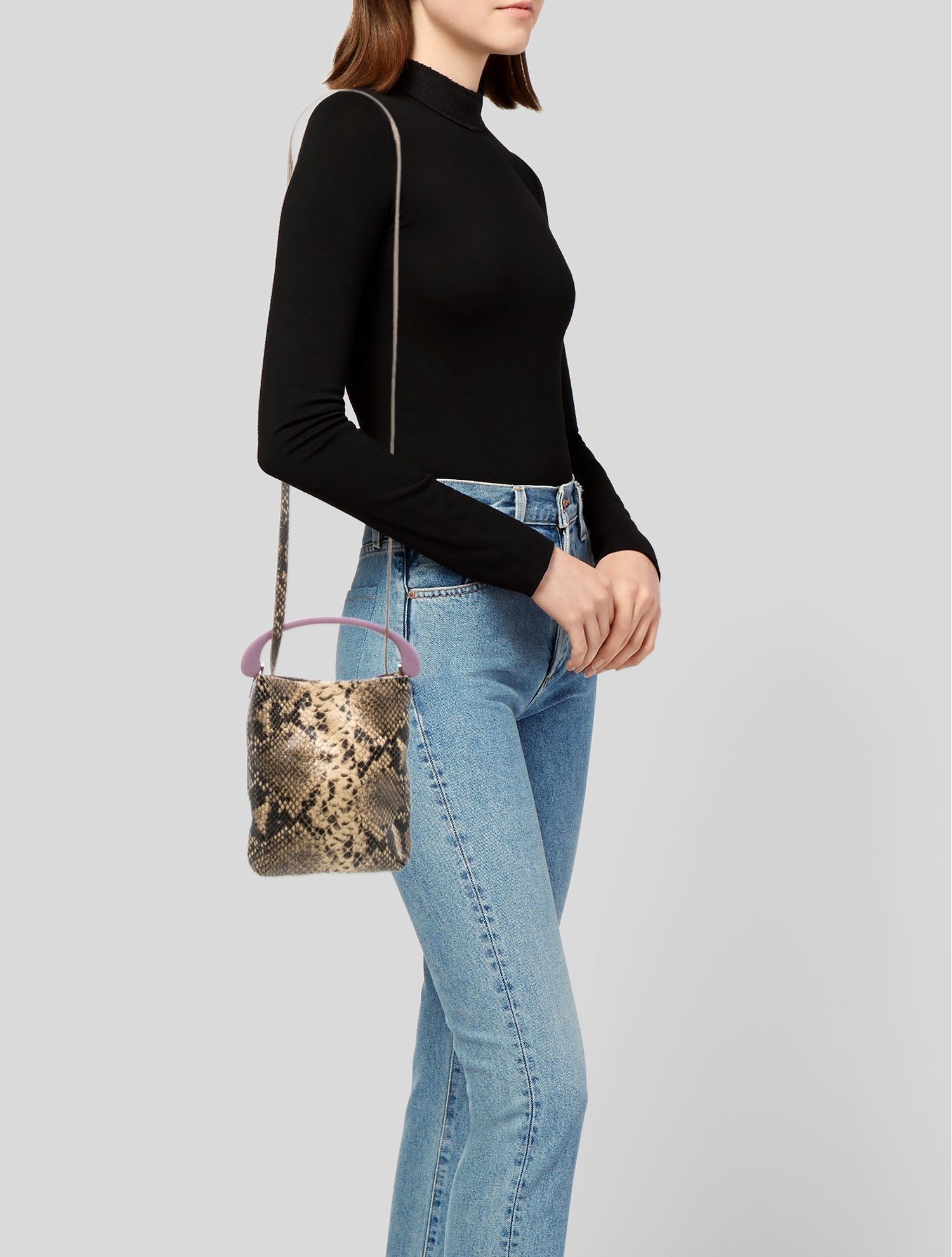 Dries Van Noten Snakeskin Bucket Bag w/ Tags