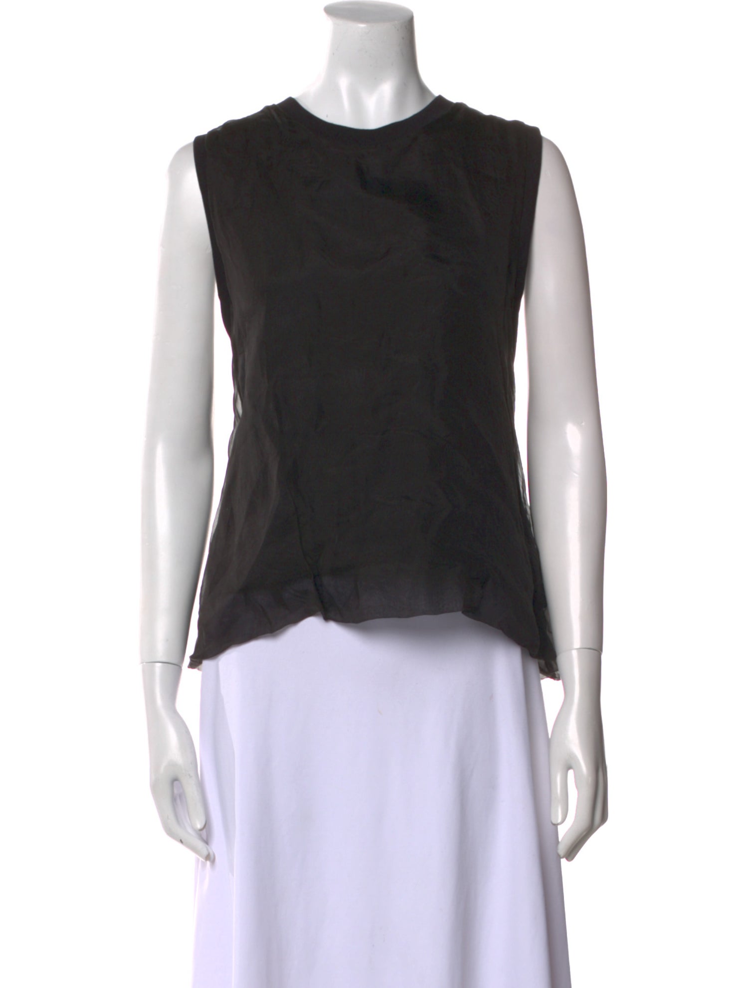 Dries Van Noten Silk Crew Neck Top