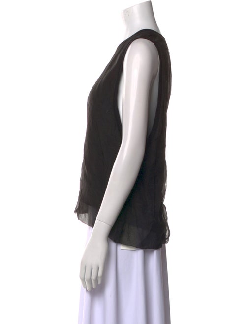 Dries Van Noten Silk Crew Neck Top