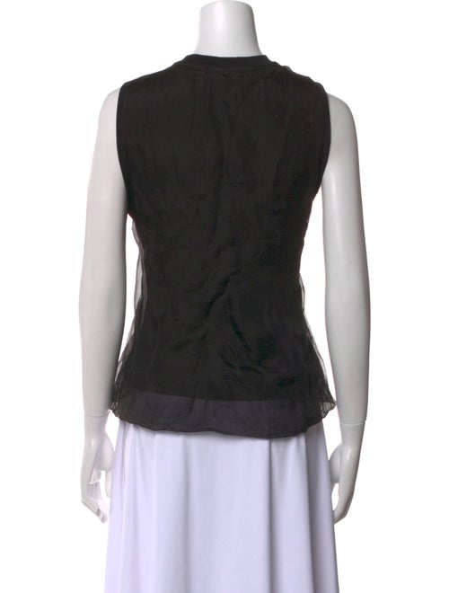 Dries Van Noten Silk Crew Neck Top