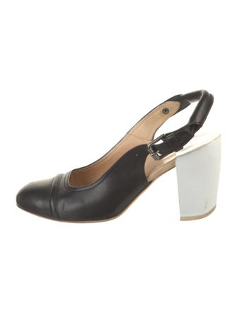 Dries Van Noten Leather Slingback Pumps