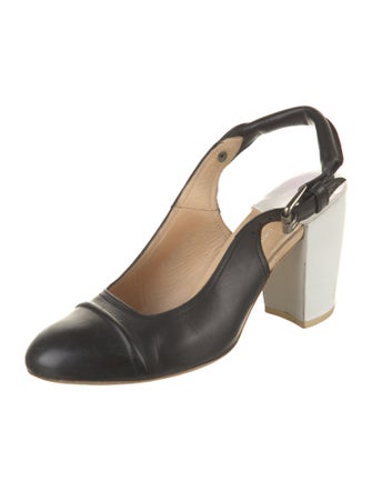 Dries Van Noten Leather Slingback Pumps