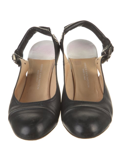 Dries Van Noten Leather Slingback Pumps