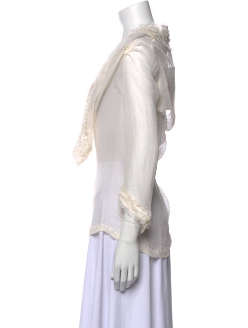 Dries Van Noten Silk V-Neck Blouse