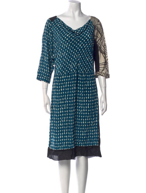 Dries Van Noten Silk Knee-Length Dress