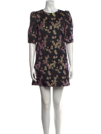 Dries Van Noten Floral Print Mini Dress