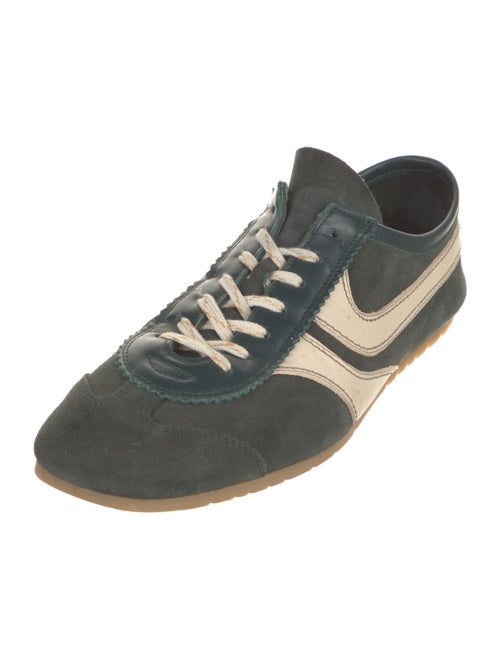 Dries Van Noten Suede Colorblock Pattern Sneakers