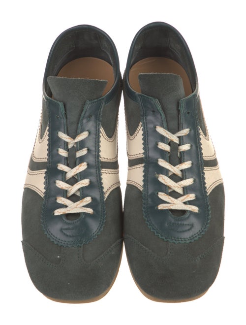 Dries Van Noten Suede Colorblock Pattern Sneakers