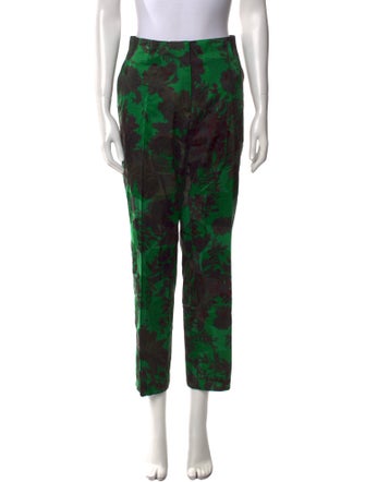 Dries Van Noten Floral Print Straight Leg Pants