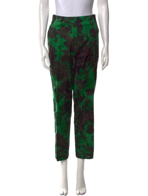 Dries Van Noten Floral Print Straight Leg Pants