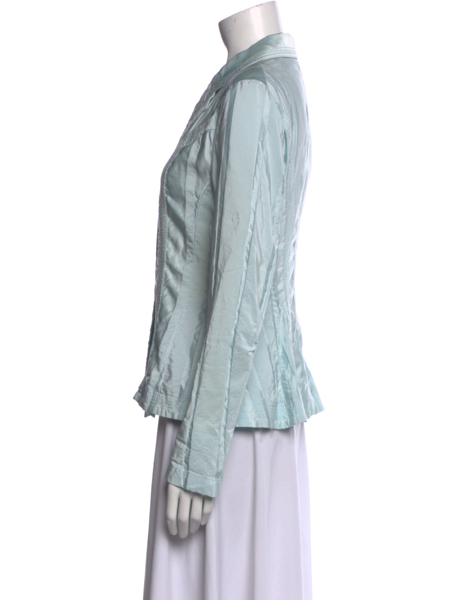 Dries Van Noten Silk Long Sleeve Button-Up Top