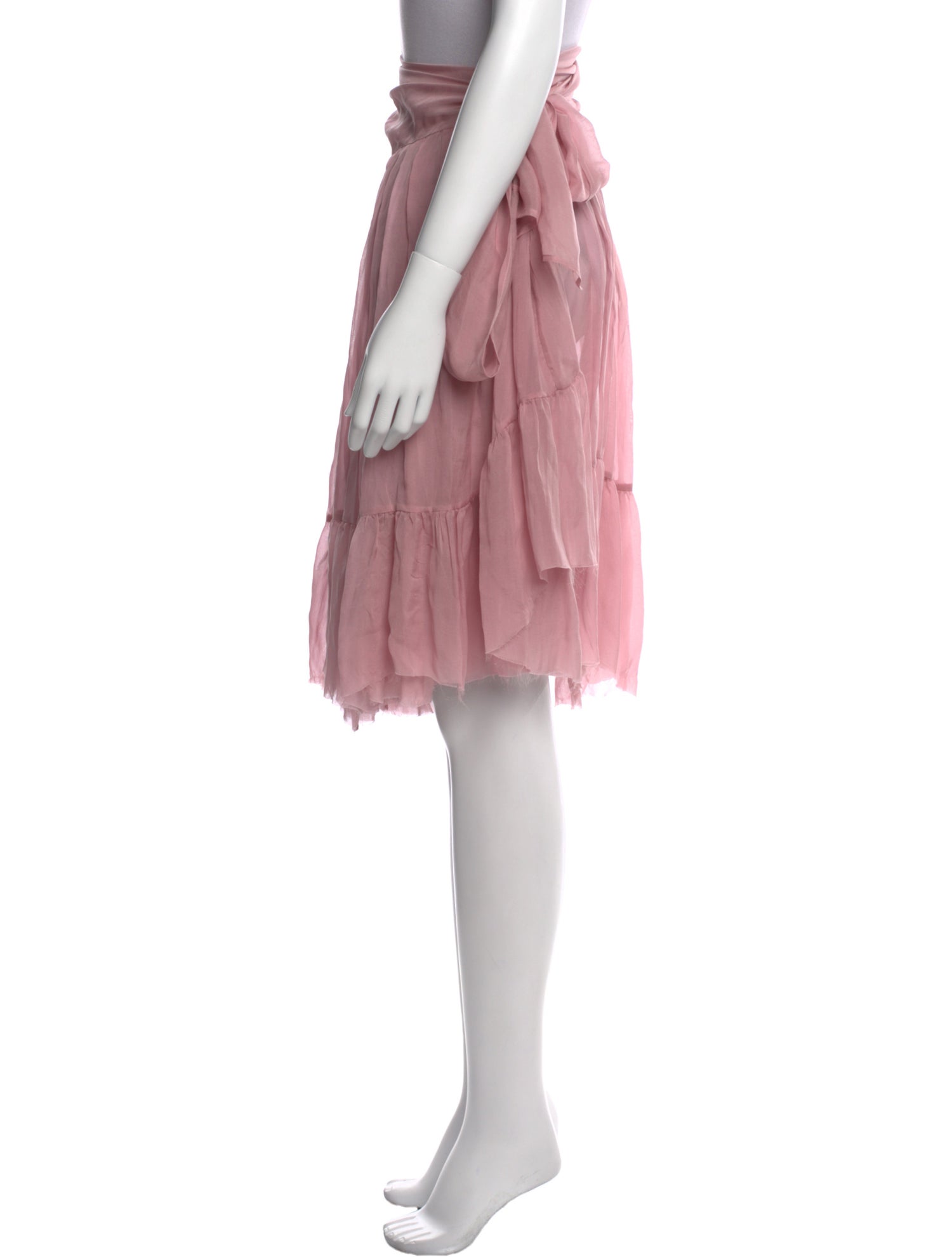 Dries Van Noten Silk Knee-Length Skirt