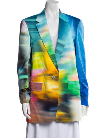 Dries Van Noten Tie-Dye Print Blazer