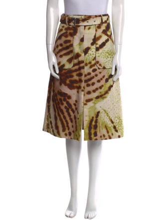 Dries Van Noten Animal Print Knee-Length Skirt