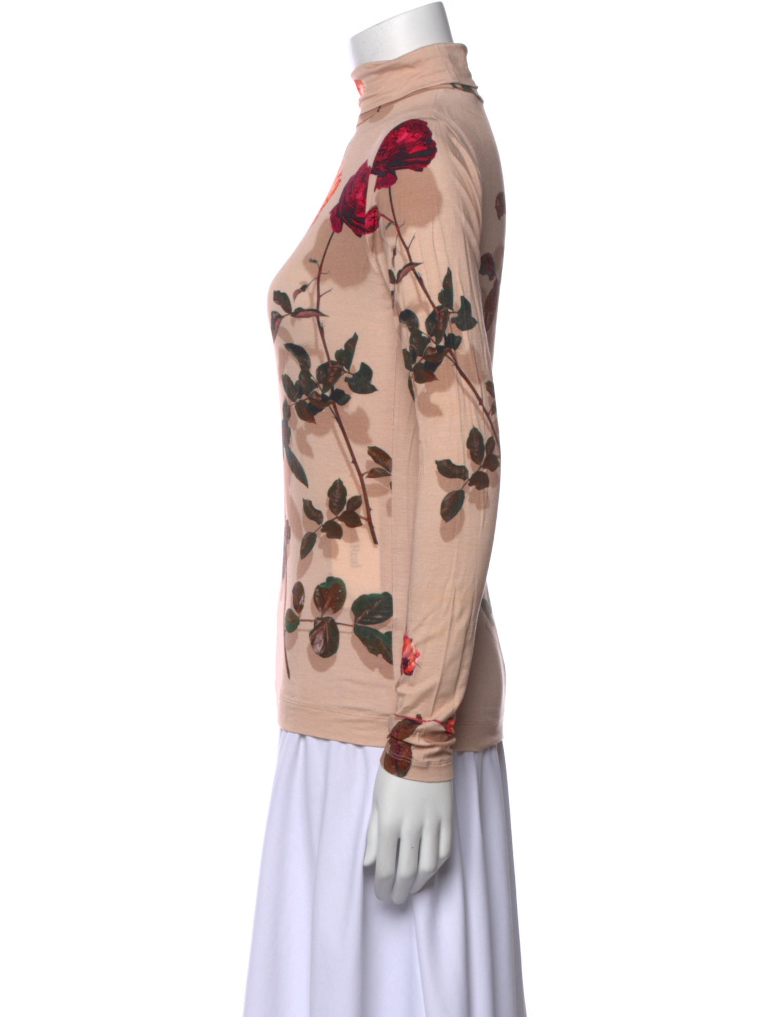 Dries Van Noten Floral Print Turtleneck Sweatshirt