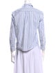 Dries Van Noten Striped Three-Quarter Sleeve Button-Up Top