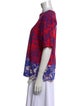 Dries Van Noten Floral Print Bateau Neckline Blouse