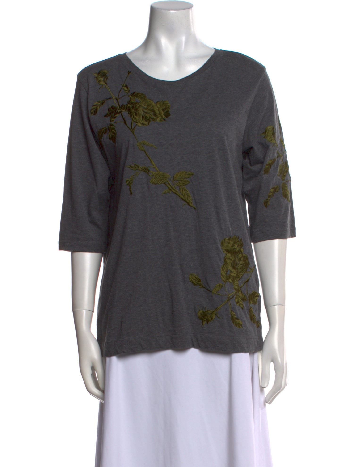 Dries Van Noten Graphic Print Scoop Neck T-Shirt