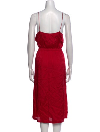 Dries Van Noten Square Neckline Midi Length Dress